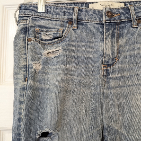 Abercrombie & Fitch Jeans 28x31 zip Fly Distressed ripped The A&F Skinny Faded - Picture 3 of 7